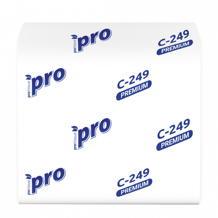 Туалетная бумага листовая белая PROtissue Vсл, 2сл, 250л 40/1