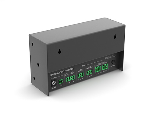 Миниатюрный настенный микшер-усилитель, MP3/FM/Bluetooth, line in, D-class, 2х15W/8ohm, черный CVGAUDIO R-25BL